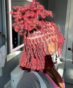 @majesticlocss Burgandy Locs On Black Women, Loc Hairstyles For Women, Red Dreadlocks, Crochet Faux Locs, Natural Hair Movement, Short Locs, Loc Hairstyles, Dreadlock Style