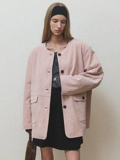 Composition : Shell : polyester 92%, polyurethane 8% / Lining : polyester 100%Color : PinkCountry of Origin : Republic of Korea Suede Jacket, Composition, Jackets & Coats, Blazer, The Originals, Clothes For Women, Pink, Clothes, Color