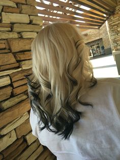 Black Tip Blonde Hair, Blond To Black Ombre, Blonde Hair With Black Tips Dip Dye, Dip Bleach Hair, Blonde To Black Hair Ombre, Platinum With Black Tips, Blonde Black Ombre, Black Tips On Blonde Hair, Platinum Blonde Hair With Black Tips