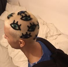 Bald Dyed Hair, Shaved Head Dye, Shaved Head Dye Designs, Shaved Head Art