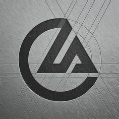 an abstract logo with the letter a in it's center, surrounded by lines and circles