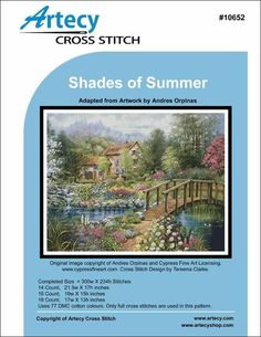 the cross stitch pattern for shades of summer