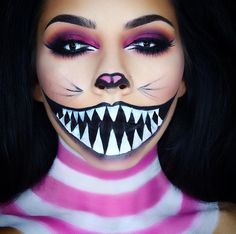 Halloween idea Make Up Diy, Cat Makeup Halloween, Evil Cat, Halloween Makeup Pretty