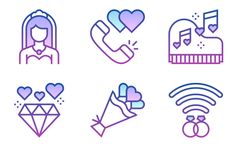 the icons are designed to look like they have different shapes and colors, including hearts