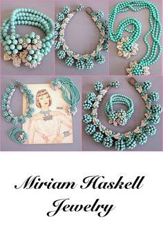 1930s Jewelry, Miriam Haskell Jewelry, Beaded Ball, It's Monday, Aqua Glass, Book Jewelry, Miriam Haskell, Couture Jewelry, Business Partner