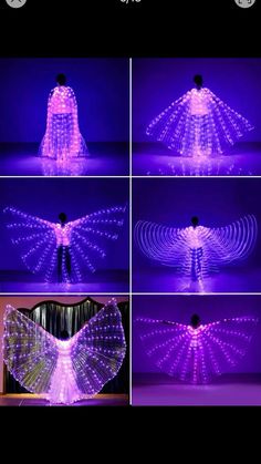 several images of different types of lights in the shape of people's arms and legs