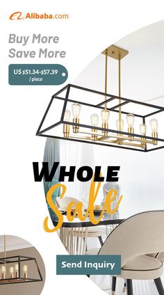 an advertisement for a furniture store with the words whole sale in gold and white colors