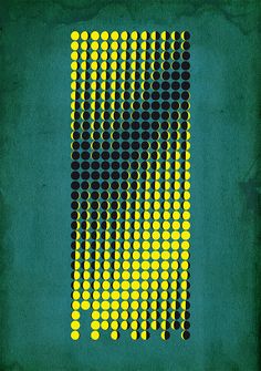 a green and yellow poster with dots on the bottom, which reads lunar calendar 2010