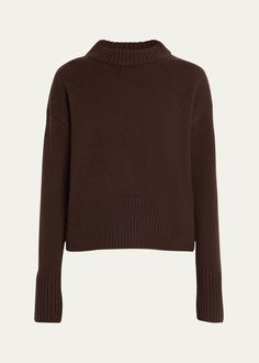 Veronica Beard Andi Wool-Cashmere Sweater - Bergdorf Goodman Mock Neckline, Veronica Beard, Bergdorf Goodman, Cashmere Sweater, Cashmere Sweaters, Dark Chocolate, Pullover Styling, Tops Designs, Cashmere