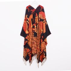 Welcome to my shop, I am in China. It will need around 30 days for international orders. Please consider the time when placing order. Long bohemian kimono,perfect for a casual day out Material: this kind of fabric is quite thick,soft and comfortable One size fit all: Width: 54 inches (137cm) Side length: 52 inches (133cm) Back length:34.5 inches (88 cm) CARE: Wash gently by hand in cold water. Single wash. Don't press! Hang to dry. Maybe you will like other items in my shop, find them here: http Fall Beach Kimono With Tassels, Festival Long Sleeve Kimono With Fringe, Long Sleeve Fringe Kimono For Festivals, Long Sleeve Festival Kimono With Fringe, Bohemian Fringe Kimono For Fall, Fall Bohemian Fringe Kimono, One Size Tassel Kimono For Vacation, Vacation Kimono With Tassels One Size, Bohemian Fall Kimono With Tassels