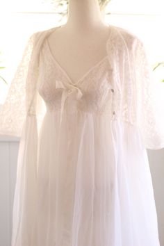 V-neck Wedding Nightgown With Delicate Lace, Feminine White Lace Gown, Floor-length Lace Trim Nightgown For Wedding, Floor-length Wedding Nightgown With Lace Trim, Feminine White Gown With Lace Trim, White Feminine Gown With Lace Trim, White Lace Nightgown For Wedding, White Lace Wedding Nightgown, V-neck Lace Wedding Nightgown