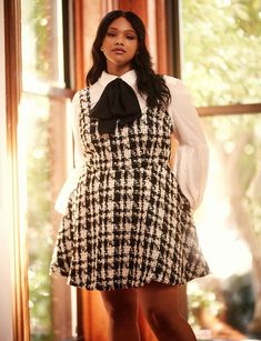 Flare Tweed Mini Jumper | Women's Plus Size Dresses | ELOQUII High Tea Outfit, Eloquii Dress, Style Mistakes, Professional Outfits, Classy Women, Office Outfits, Preppy Outfits, Looks Vintage, Outfits Casuales