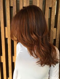 Brunette To Auburn Hair, Spicy Auburn Hair Color, Auburn Hair Gloss, Auburn Balayage Caramel, Warm Copper Balayage Brunette, Hair Color Hairstyles, Dark Auburn Hair Color, Auburn Ombre, Auburn Hair Color