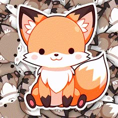 Cute Fox Sticker - Turbo Vinyl Fox Cute Drawing, Cute Fox Art, Fox Stickers, Cute Animal Stickers, Fox Art Print, Chibi Sketch, Animal Mugs, Fox Art, Cute Fox