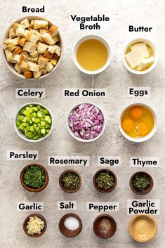 an image of different types of food in bowls