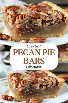 These Lazy Girl Pecan Pie Bars are the easiest way to get all the deliciousness of pecan pie in a quick, no-fuss recipe! 🥧🍫 Perfect for busy bakers! Classic Pecan Pie, Festive Holiday Desserts, Family Desserts, Pecan Bars, Holiday Baking Recipes, Pecan Pie Bars, Thanksgiving Pies, Pie Bars, Crunchy Pecans