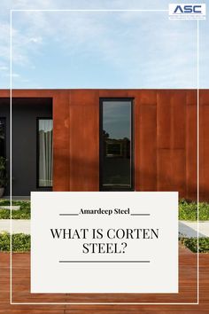 What is Corten Steel? Cor Ten Steel, Corten Steel Architecture, Corten Steel Facade, Steel Siding House, Cottage Patio, Steel Architecture, Steel Cladding, Steel Siding, Steel Paint