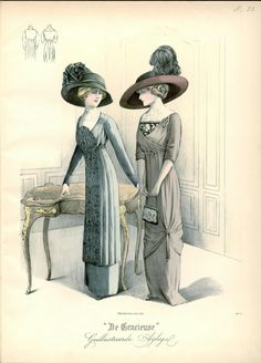 1909 Fashion, Edwardian Era Fashion, Period Fashion, 1900 Fashion, Fashion Illustration Vintage