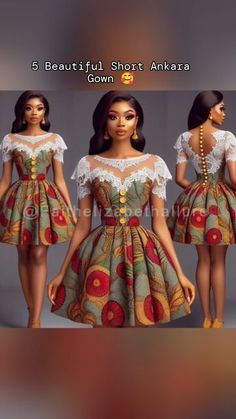 Ankara Short Gown Style 2024, Kitenge Designs For Young Ladies, Short Ankara Dress, Kente Dresses, Short Gown Styles, Kitenge Designs, African Bridal Dress, Ankara Short, Ankara Short Gown Styles