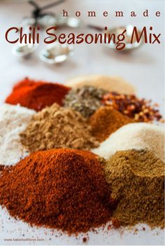 the ingredients for chili seasoning mix on a plate