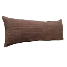 a brown pillow on a white background