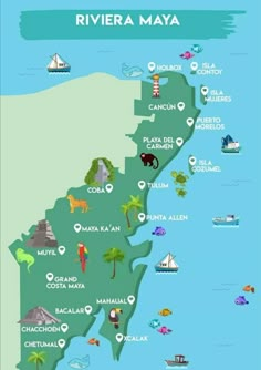 a map with many different types of boats in the water and on top of it