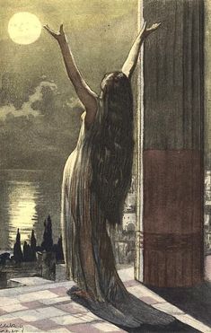 a woman standing in front of a window with her arms outstretched