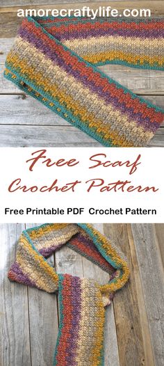 the free crochet scarf pattern is easy to make