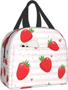 Carry your meals in sweet style with our Strawberry Print Insulated Lunch Bags – adorable and practical accessories that keep your food fresh while adding a touch of fruity charm to your lunchtime routine. These kawaii lunch bags aren't just for carrying meals; they're a celebration of the delightful allure of strawberries and the joy of combining function with fashion. Transform your lunchtime with the delightful charm of our Strawberry Print Insulated Lunch Bags – where freshness meets fruity Kawaii Lunch, Practical Accessories, Harajuku Street Style, Kawaii Games, Kawaii Bags, Kawaii Backpack, Harajuku Street, Kawaii Pens, Kawaii Plushies