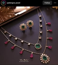 Tanishq Jewellery Gold Necklaces, Tanishq Jewellery, Polki Pendant, Polki Necklace Set, Mia Bella