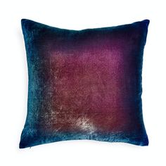 Decorative pillow featuring a luxurious gradient design of vibrant colors. Ombre Velvet, Slow Design, Ombre Design, Abc Carpet, Carpet Home, Velvet Pillow, Pillows And Throws, Cheap Decor, Silk Velvet