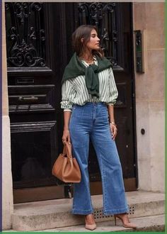 Outfits For The Office, French Capsule Wardrobe, Jeans Trend, Looks Street Style, Looks Style