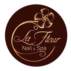 the logo for la fleur nail and spa