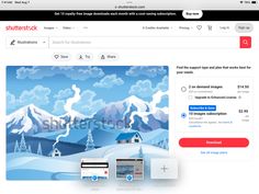 an image of a web page with mountains in the background and snow on the ground