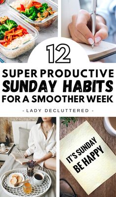 Rest, family, and spirituality always comes first on a Sunday, but if you find yourself with an extra hour to spare try implementing a few of these highly productive habits that can transform your week. From a little meal prepping to a little bit of self-care you'll be surprised how much more manageable your hectic weeks can be with a new Sunday routine. #ladydecluttered #sundayroutines #routines #howtodeclutteryourlife #howtobeproductive #selfhelptips Job Advice, Hobby Ideas, Productive Habits, Weight Workout