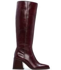 Vince Camuto Sangeti Leather Square Toe Tall Boots | Dillard's Narrow Calf Boots, Extra Wide Calf Boots, Dark Mahogany, Shoes Sandals Heels, Tall Boot, Wide Calf Boots, Wide Calf, Wide Boots, Calf Boots