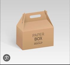 a brown paper box mockup on a white background