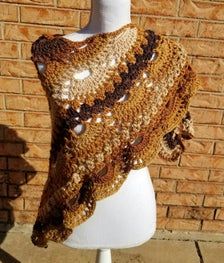 Shawl one-size-fits-most wrap women's shawl accessory | Etsy Handmade Brown Shawl Poncho, Brown Crochet Shawl For Fall, Fall Crochet Brown Shawl, Brown Shawl Wrap For Fall, Fall Brown Shawl Wrap, Brown Shawl Wrap One Size, One-size Brown Shawl, Brown One-size Shawl Wrap, Brown One Size Shawl Wrap