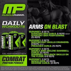 an ad for muscle phx with the text, daily workouts and bodybuilding