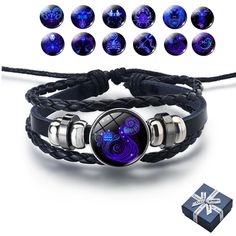 PRICES MAY VARY. 【Zodiac Signs Spirit Bracelet】: Embrace your unique personality and story with our captivating Zodiac Bracelet. Each zodiac sign is vividly captured through intricate design, allowing you to showcase your connection with the stars. Let this constellation-themed bracelet illuminate your nights and radiate your distinct charm. 【Glow in the Night】: Illuminate your style beyond daylight with our Zodiac Bracelet. Inspired by the constellations, this bracelet features a night glow eff Hologram Technology, 12 Constellations, The Constellations, Bracelet Inspired, Boys Jewelry, Zodiac Bracelet, Each Zodiac Sign, Glass Printing, Pharmacy Gifts