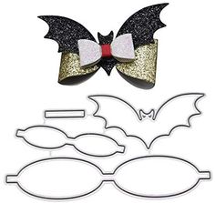 a paper cutout of a bat and glasses