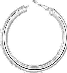 Modern Silver Metal Hoop Earrings, Silver Open Circle Metal Jewelry, Modern Stainless Steel Hoop Jewelry, Modern Metal Open Circle Hoop Earrings, Shiny Metal Hoop Jewelry, Everyday Silver Hoop Jewelry, Classic Silver Circle Earrings, Silver Single Round Earring, White Gold Stainless Steel Hoop Jewelry