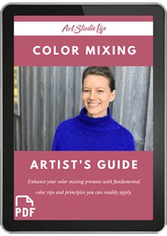 an ipad with the text, color mixing artist's guide