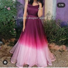 Plain Georgette Frock Designs, Plain Organza Long Frock Models, Georgette Frocks Designs For Women, Double Shaded Gowns, Double Colour Frock Design, Double Shaded Long Frocks, Double Shade Lehenga, Organza Long Frock Models, Net Long Frocks Indian