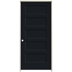 a black door on a white background