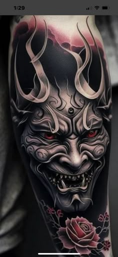 Dragon Tattoo For Men Leg, Japanese Tattoo Designs Men, Japanese Sleeve Tattoos Traditional, Japan Demon Tattoo, Japanese Tattoo Art Back, Kabuto Tattoo, Japanese Hannya Mask Tattoo Design, Japanese Demon Tattoo Design, Japanese Oni Tattoo