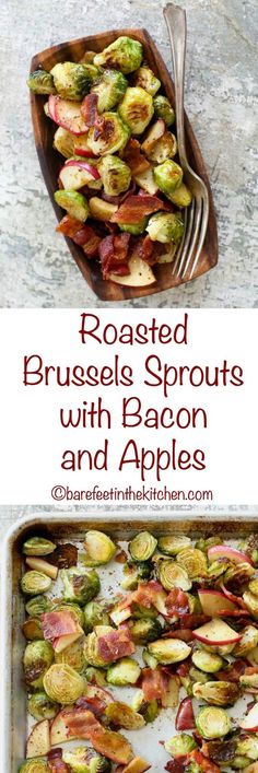 roasted brussel sprouts with bacon and apples