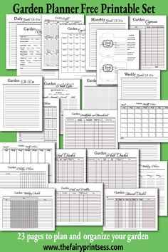 Free printable garden planner set to get your garden organized! Includes budget and expense worksheets, idea planners, layout design grids, watering trackers and schedules, plant planners, seed trackers, plant trackers, journal pages, seed packets, to do lists, calendars, a harvest tracker, and a pests and problems tracker. Easy to print letter size (8.5 x 11 inch) PDF file Garden Schedule Calendar, Garden Design Template Free Printable, Farm Planner Free Printable, Watering Schedule For Garden, Seed Saving Storage Ideas, Garden Calendar Printable, Gardening Printables Free, Garden Planner Journal, Free Homestead Printables