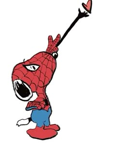 a drawing of a spider - man with an arrow sticking out of it's back