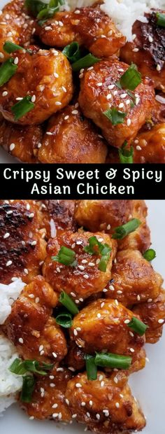 Sweet and Spicy Crispy Asian Chicken - Amanda Cooks & Styles Asian Style Dinner Recipes, Creamy Pan Fried Chicken, Crispy Asian Chicken, Spicy Asian Chicken, Chicken Asian, Homemade Chinese, Sweet And Spicy Chicken, Asian Chicken Recipes, Pan Fried Chicken